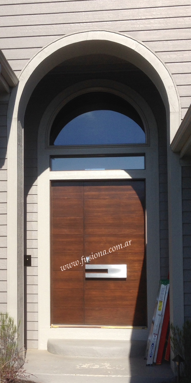 M133 puerta de madera con barral rectangular especial
